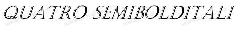 Quatro SemiBoldItali字体转换